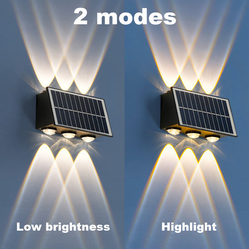 12 hours lighting  2 packs 12 led wall mounted pathway lights outdoor led solar garden light