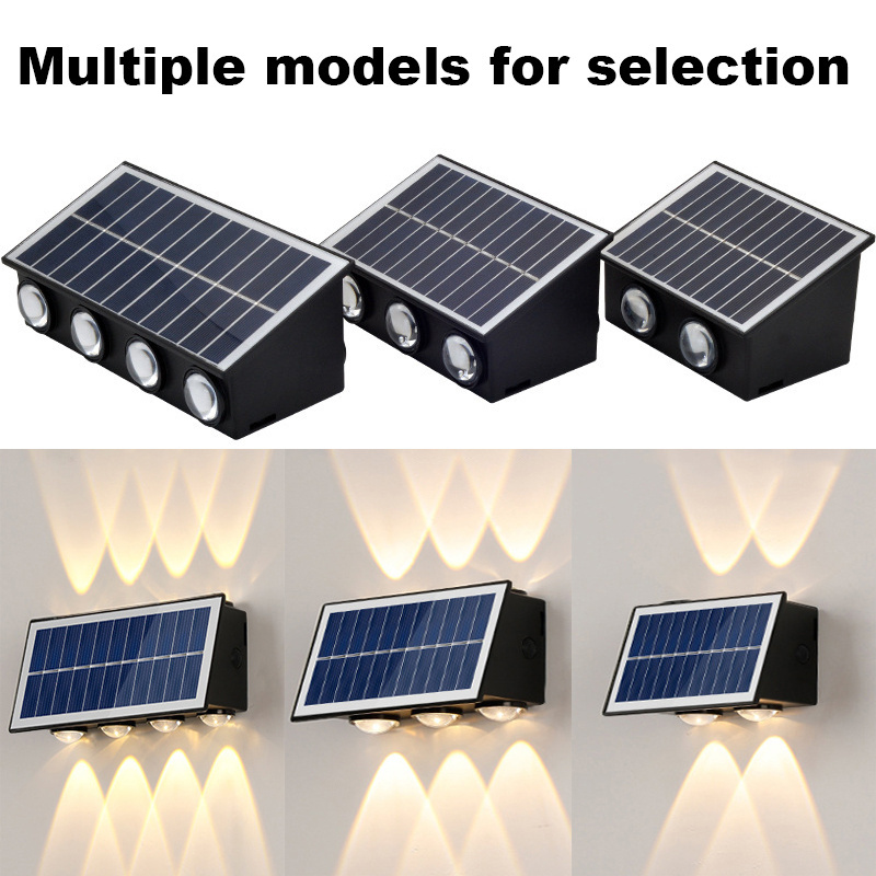 12 hours lighting  2 packs 12 led wall mounted pathway lights outdoor led solar garden light