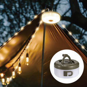 USB Rechargeable outdoor Portable Stowable Tent Lighting Lamp Decoration led Camping Light String with hook