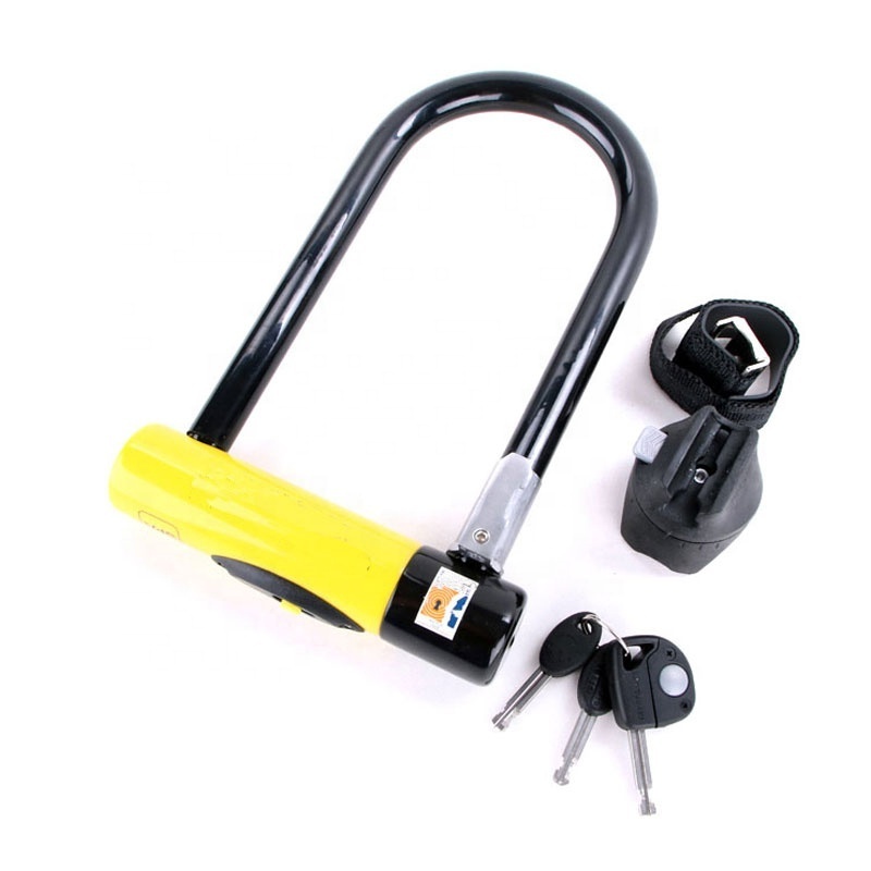 Wear resistant anti-theft 16mm steel cable shackle Heavy Duty Security Key bike D bicycle U Lock