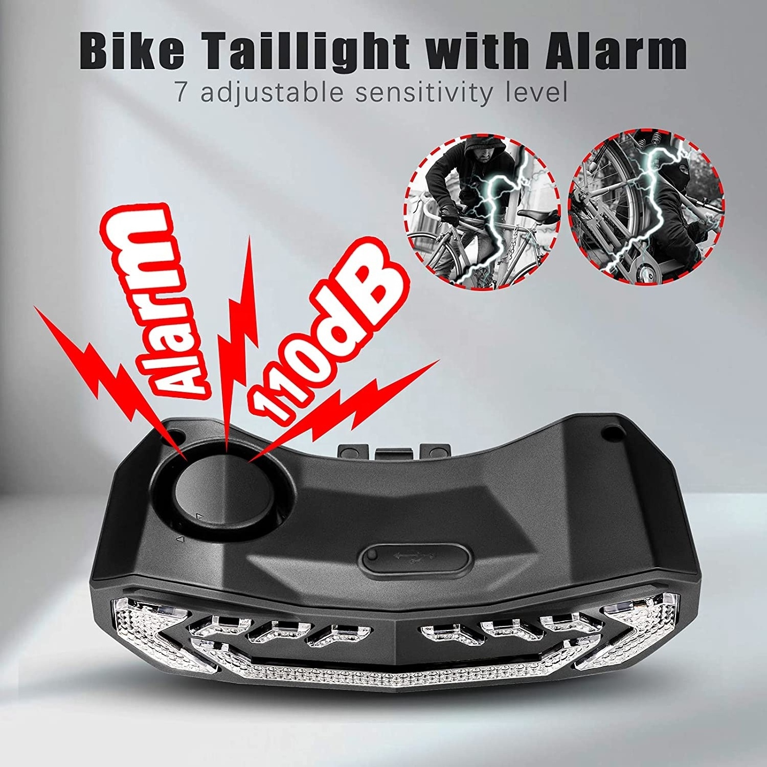 Mountain Road Lights Taillights Warning Lights Saddle Light LED Bike Smart Brake Taillight Road Bicycle Induction Rear Lamp