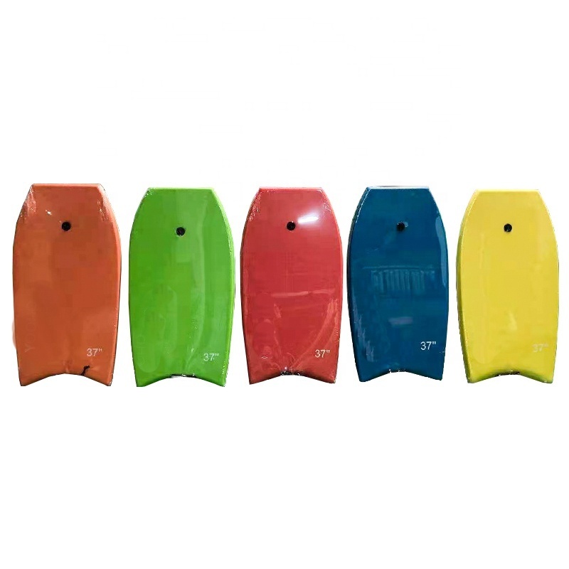 Bodyboard 33/37/41/47-inch Super Lightweight Body Board with Coiled Wrist Leash, Swim Fin Tethers, EPS Core and Slick