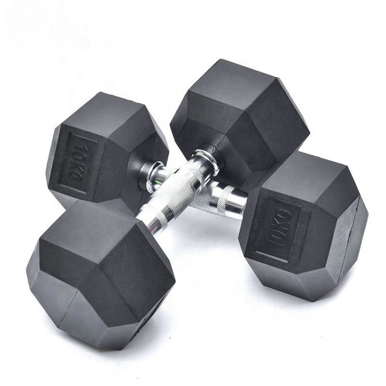 Uk Manufacturer Fitness Free Weights Rubber Wholesale 20Kg Dumbel Gym Training Weight Lifting Hex Dumbbell Set For Gym