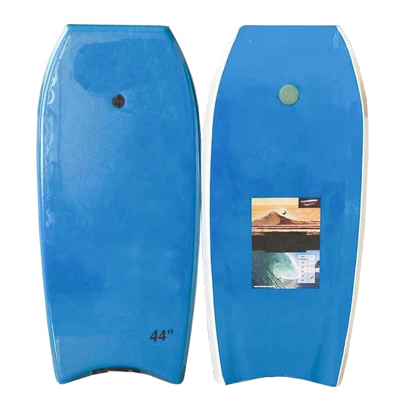 Bodyboard 33/37/41/47-inch Super Lightweight Body Board with Coiled Wrist Leash, Swim Fin Tethers, EPS Core and Slick