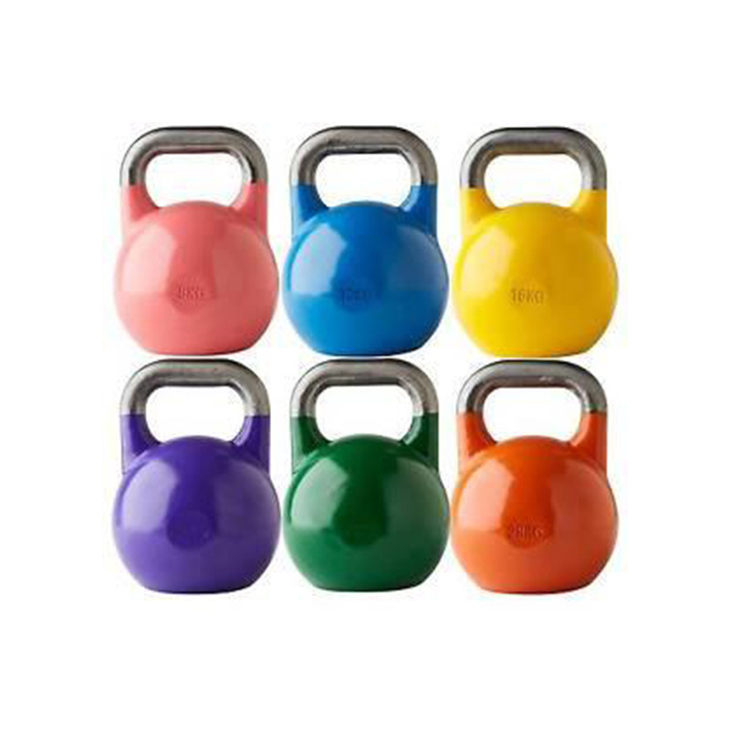 Colorful Gym Workout Fitness Equipment Competition Kettle bell Painted Cast Iron Kettlebell