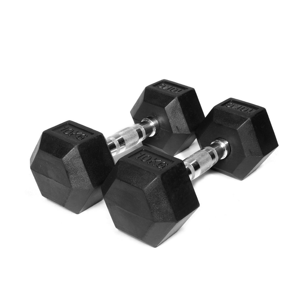 Body Building Weight Lifting Rubber HEX Dumbbell Set Rubber Coated Hex Dumbbell  Gym Iron Dumbbells