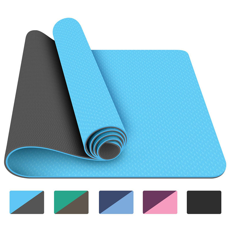 Personalized 6mm Eva Foam Thick Suede Printed Pu Custom Eco Friendly Tpe Pilates Yoga Mat With Logo