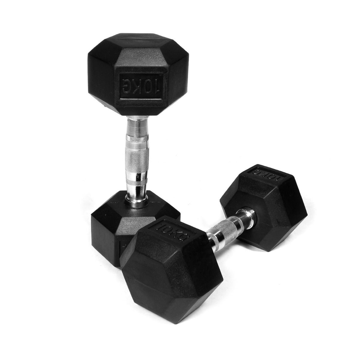 Body Building Weight Lifting Rubber HEX Dumbbell Set Rubber Coated Hex Dumbbell  Gym Iron Dumbbells