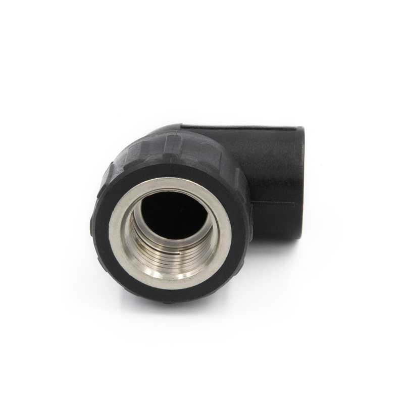 22 black HDPE hose plastic water pipe fitting HDPE female threads elbow fittings