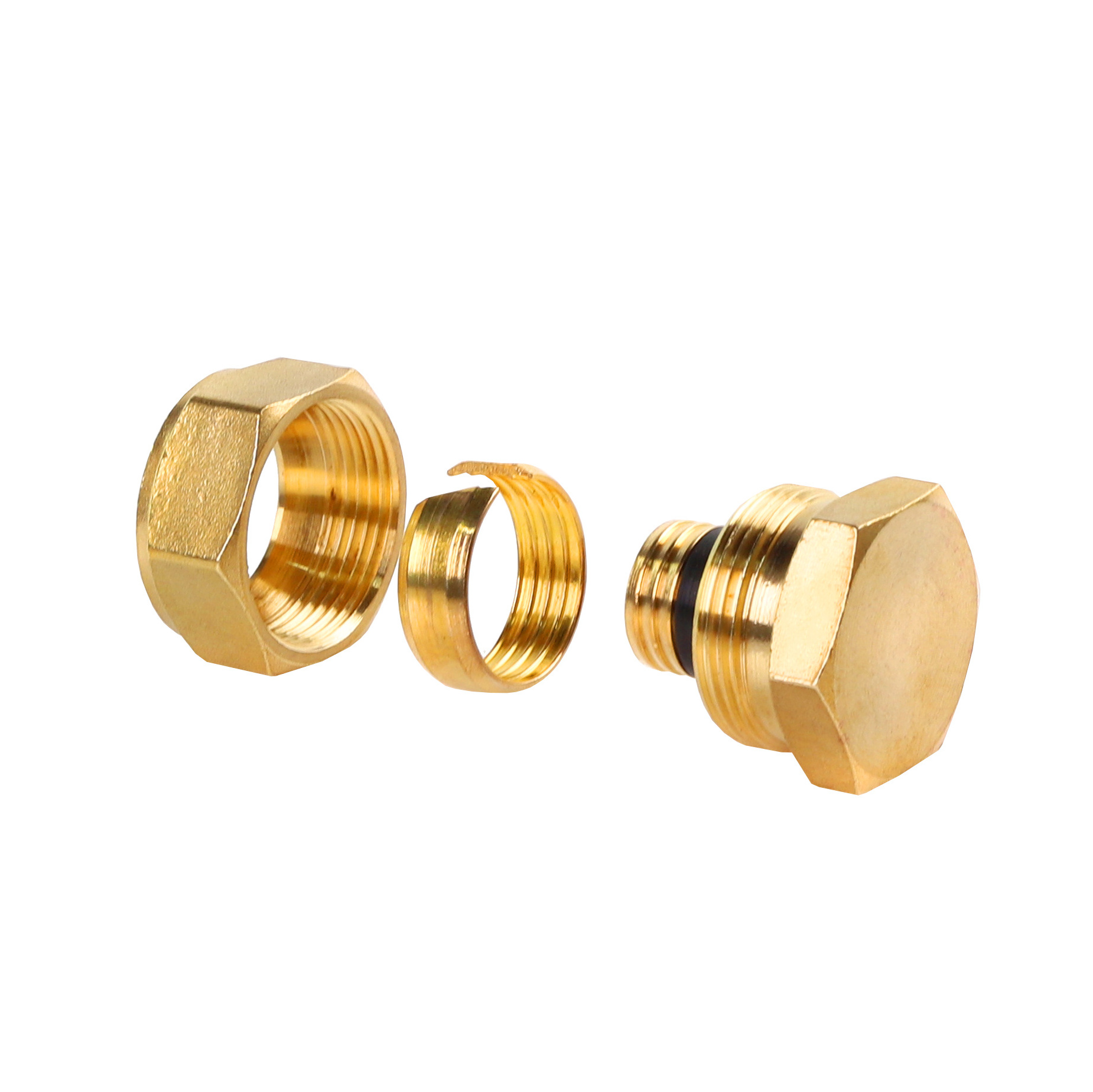 ( D16) pex al pex end cap pipe brass fitting copper tube npt threaded plug compression end plug fittings for pex pipe