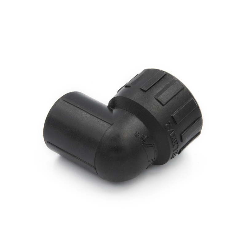 22 black HDPE hose plastic water pipe fitting HDPE female threads elbow fittings