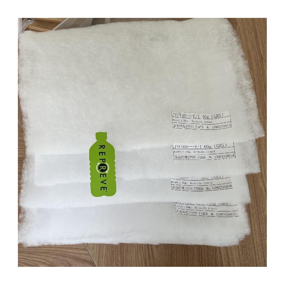 REPREVE Hot Sale Factory Eco-friendly Thermal Bonded Polyester Fiber Padding / Batting for cloth