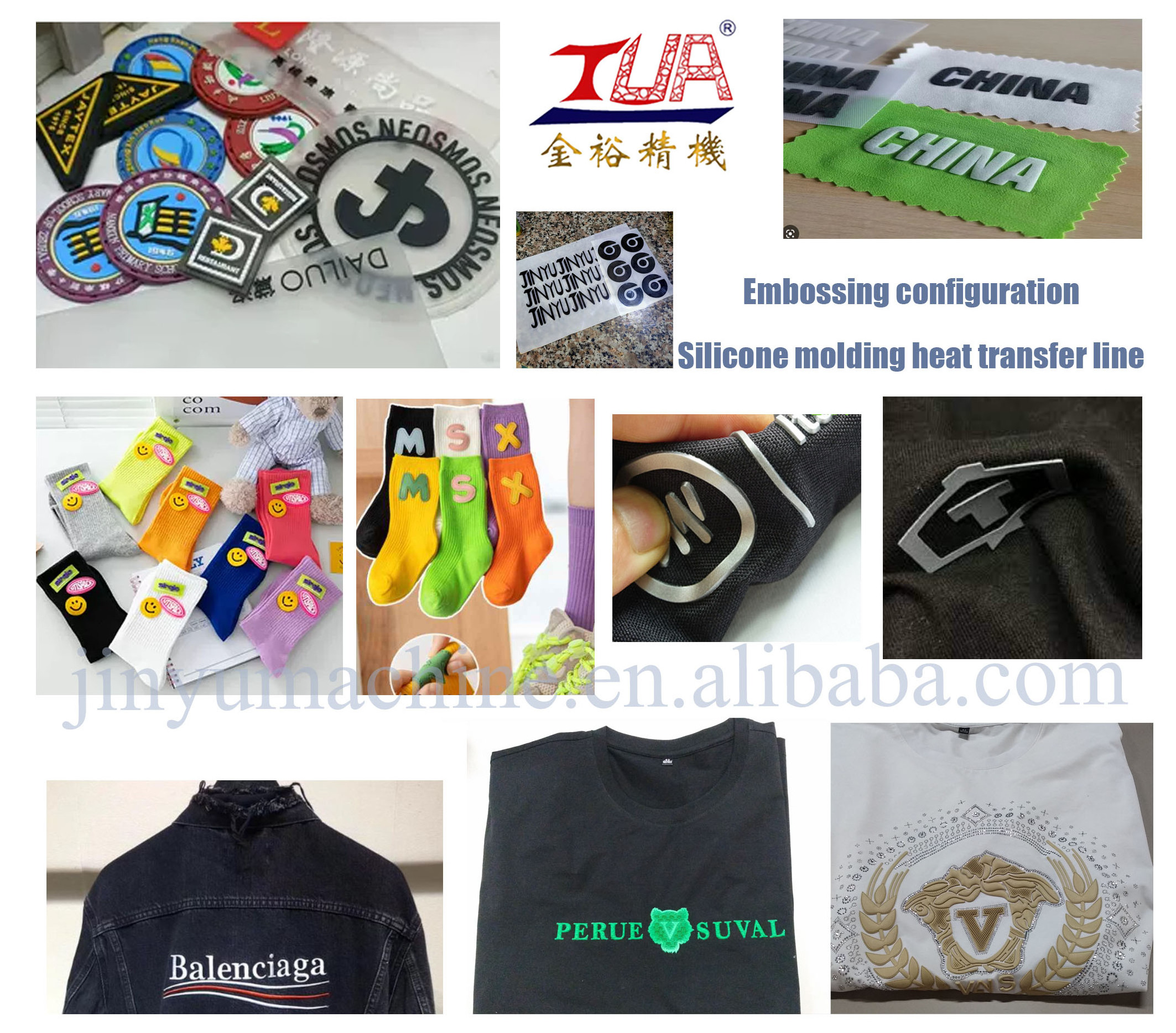 Automatic High Rank Silicone Label Heat Press T Shirt Embossing Machine For Garment Logo Printing