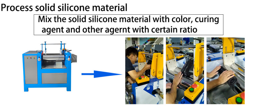 7inch Silicone Open Mill Rubber Mixing Machine Plastic Granule Process Two Roller Rubber Open Mixing Mill Machine