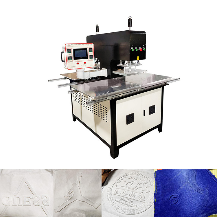 automatic embossing machine for t-shirts garment logo deboss machine