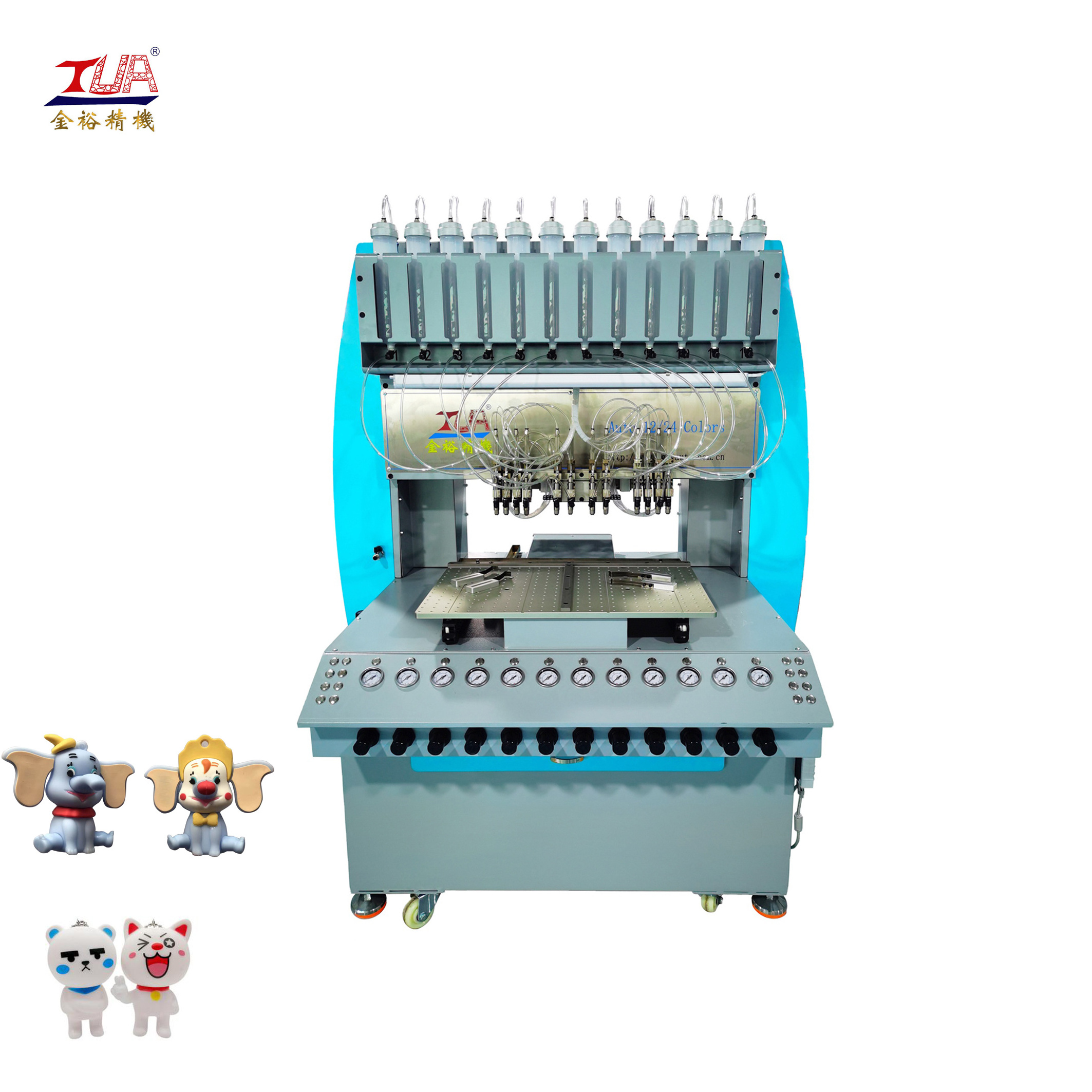 Automatic Liquid Dispensing Machine For PVC Keychains PVC Rubber Patch Machine