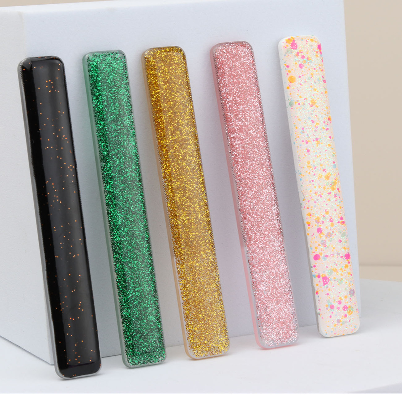 2023 Colorful Nano Glass Nail Shiner Nail Files Crystal Nail Shine Buffer Polisher with Case