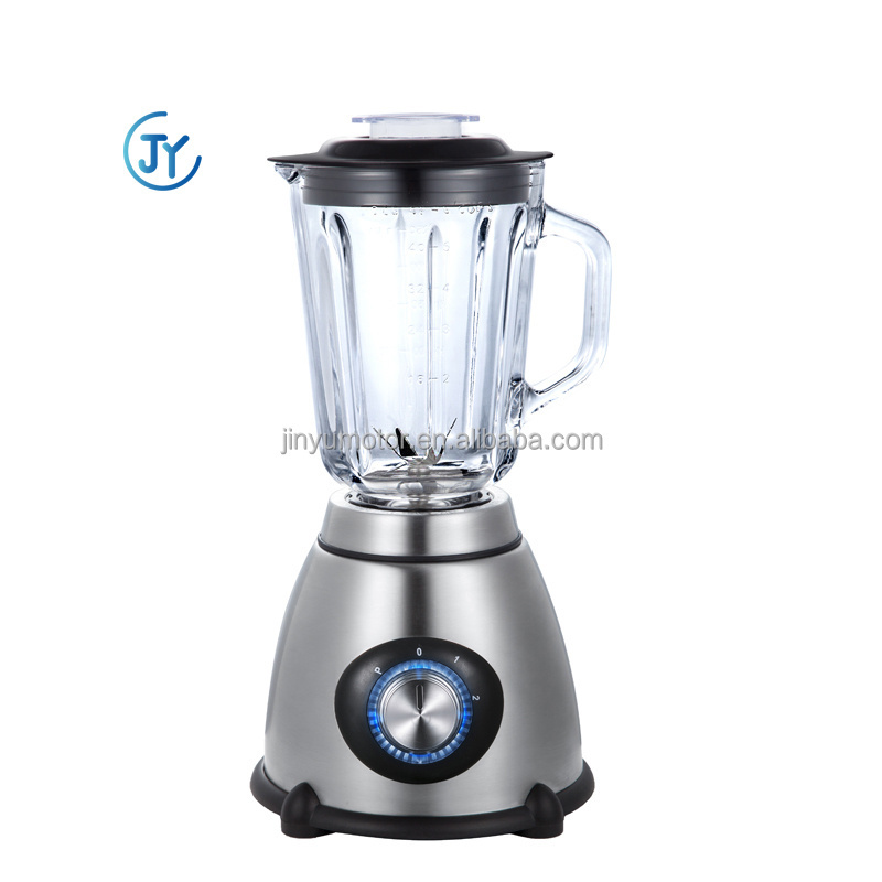 220V Stainless Glass Beaker Blender Kit Electric 500W Food Blender With Grinder Cup Glass Jar Smoothie Blender With Metal Gears