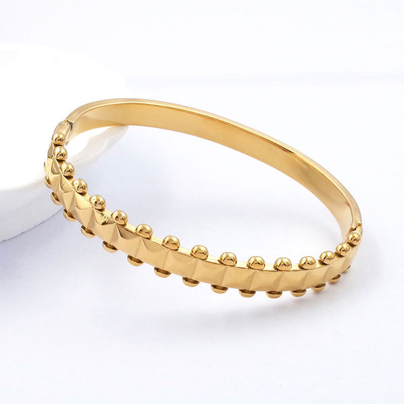 Wholesale Trend High polished bangles stainless steel designer Bracelets ladies accessories jewelry Bamboo Bangles Jewelry Gift