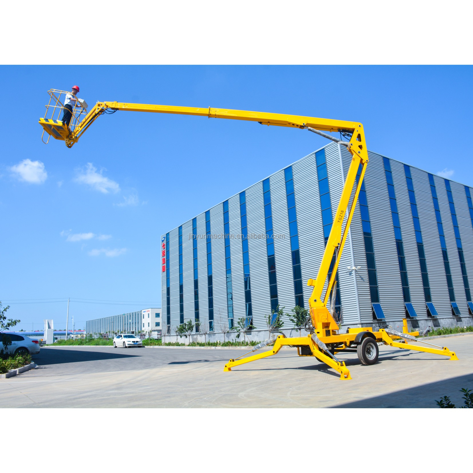 14m Hydraulic Manlift Trailer Mounted Aerial Work Platform Price truck mounted boom lift