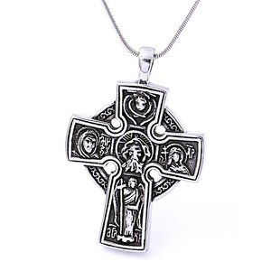 Trendy Stainless Steel Jewelry Christian Gothic Celtic Cross Pendant Vintage Cross Holy Pendant Viking Valhalla Pagan Pendant