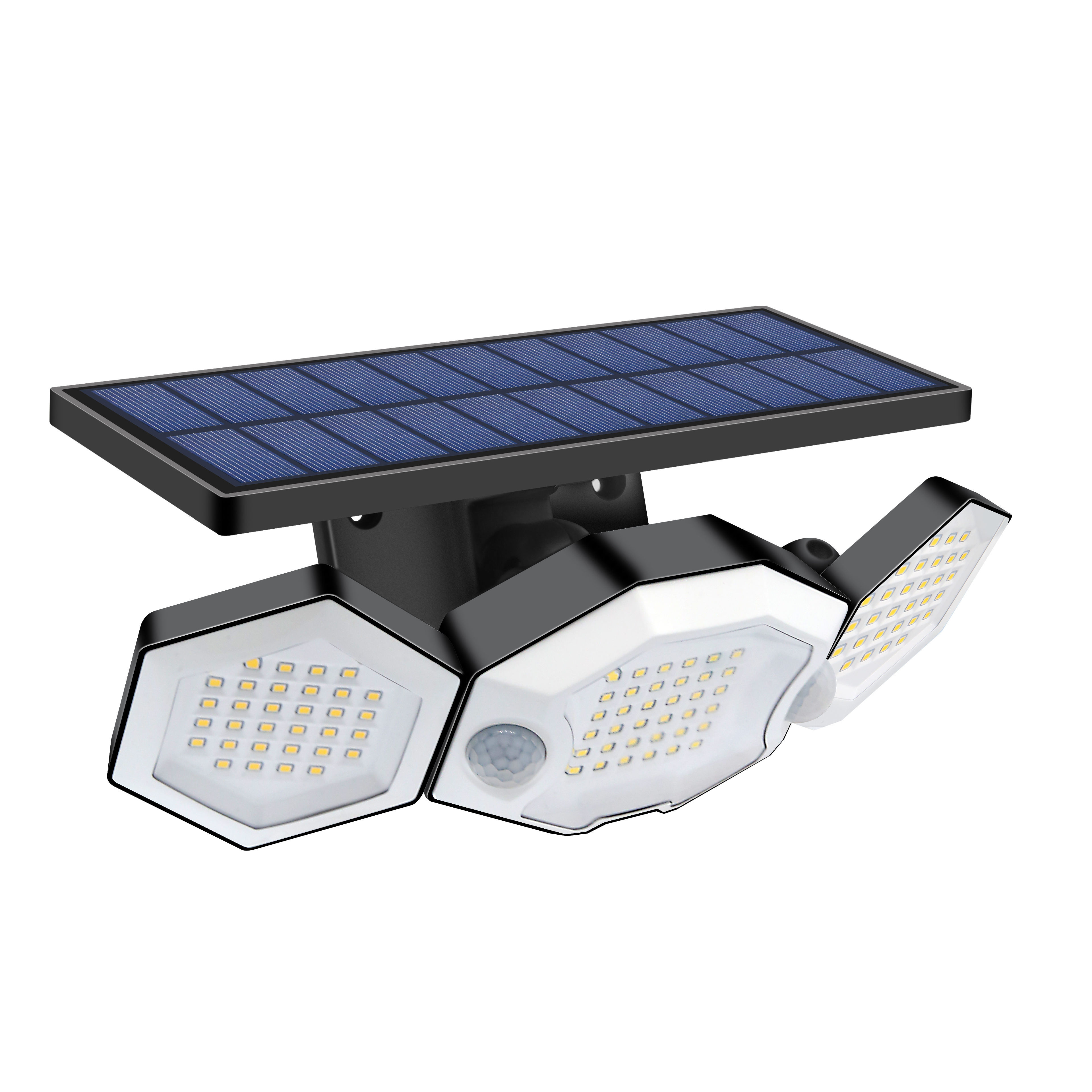 Dual Sensors 6000mAh 1200LM Waterproof Solar Flood Light Outdoor 270Wide Angle Solar Security Lights Solar Motion Sensor Lights