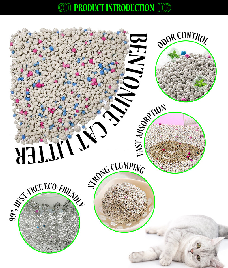 New Product Custom Fresh Litter 10L Lavender Scent Easy Clean Scoop Dust Free Strong Clumping Bentonite Cat Litter Sand