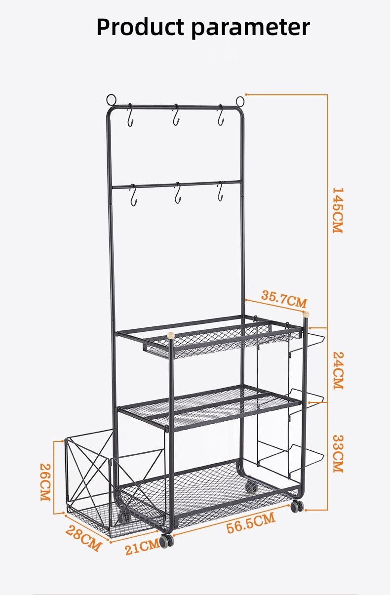 Easy Assembly Sports Equipment Storage Organizer Gym Yard Tool Storage Rack with Wheels