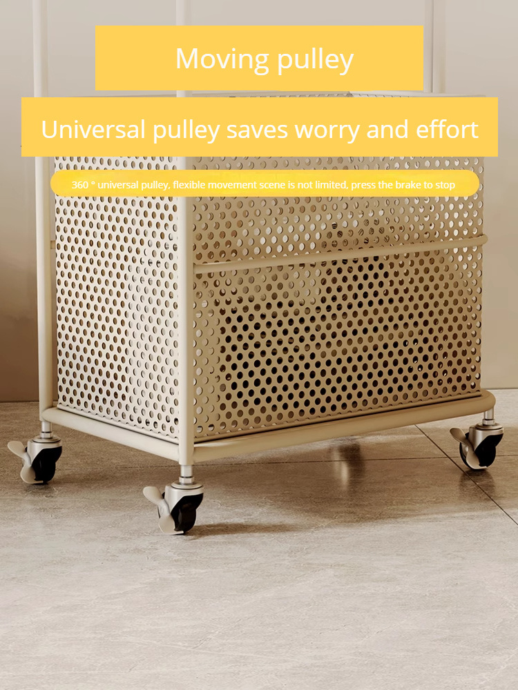 Multi-layer bathroom move narrow slit trolley shelf cream network simple bathroom lundury storage rack with handcart