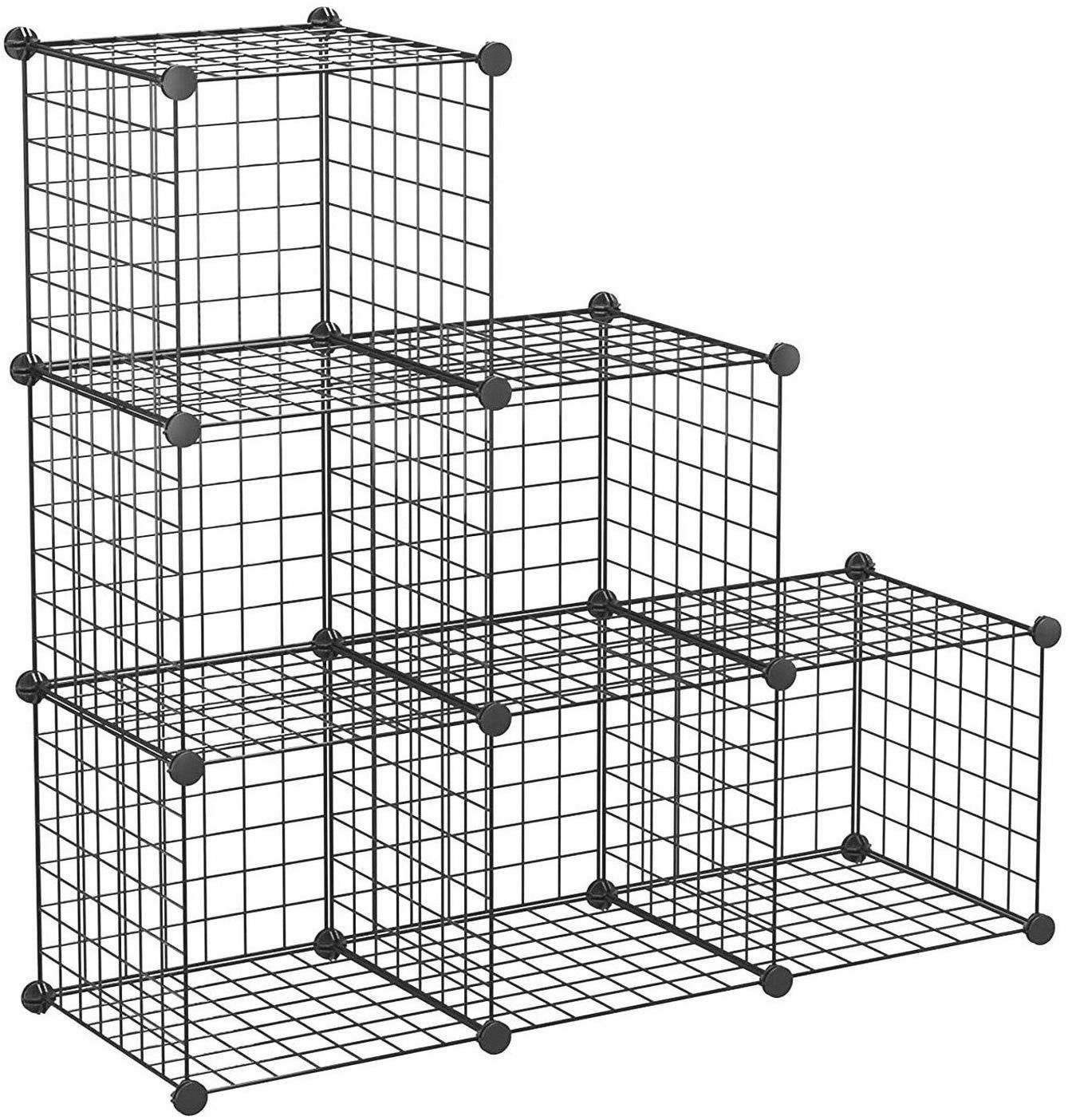 Wholesale custom DIY Versatile cube grid panel metal wire storage organizer