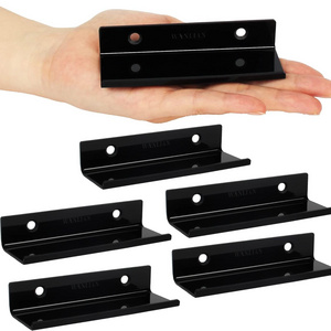 Black Vinyl Record Shelf Wall Mount 6 Pack vinyl holder wall Acrylic Album Record Holder Display  in office home