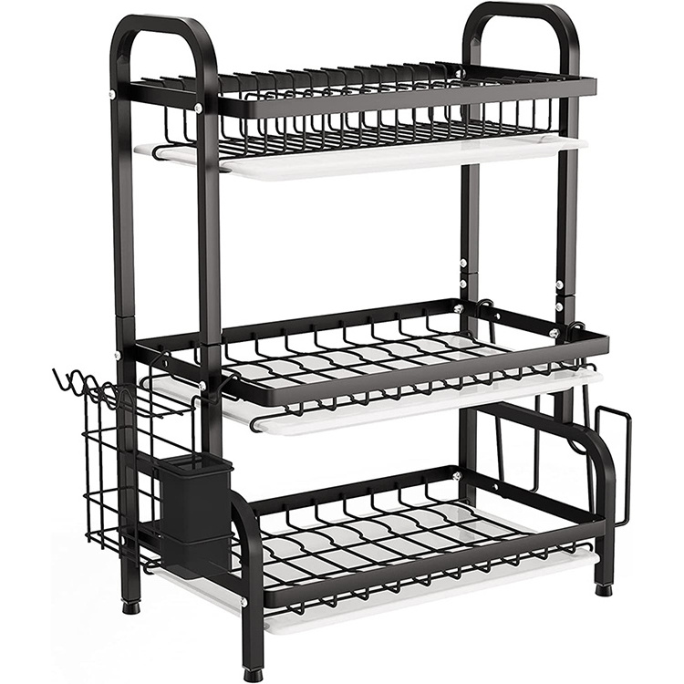 High Quality dish rack drain stainless steel 2 3 layer drainer kitchen storage dish rack