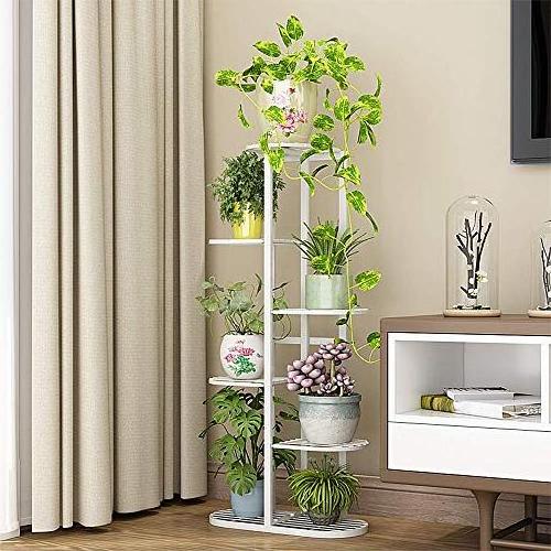 Metal 6 Tier 7 Potted Plant Stand Multiple Flower Pot Holder Shelves Planter Rack Storage