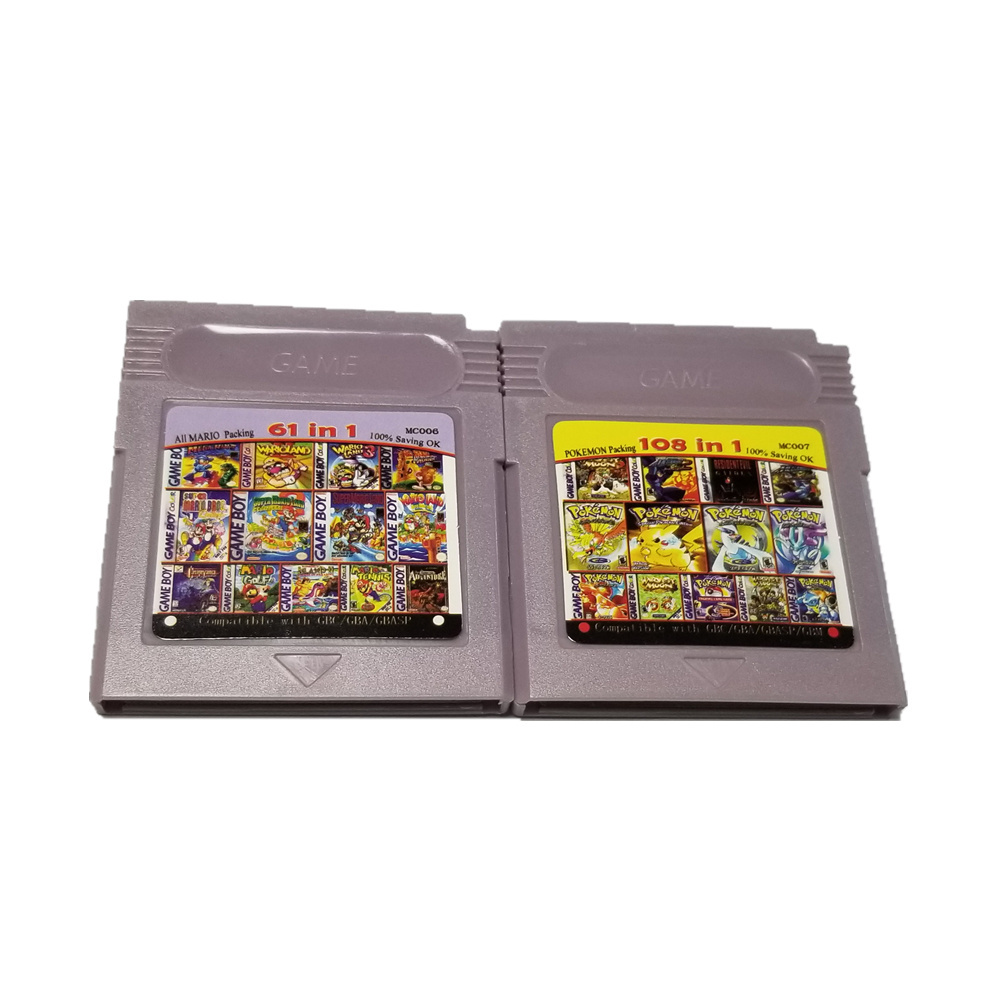 61/108 in 1 Game Cartridge 8/32bit Games Card for Nintend GBC for gb Series video game Console English Version