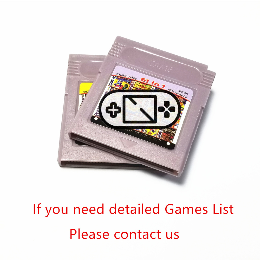 61/108 in 1 Game Cartridge 8/32bit Games Card for Nintend GBC for gb Series video game Console English Version