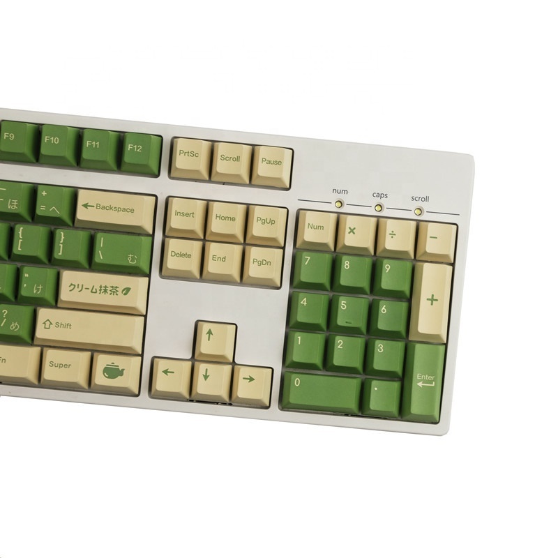 GMK Cream Matcha Keycaps PBT DYE- Sublimation 142 Keys Cherry Profile Mechanical Keyboard Keycap For MX Gateron Kailh Switch