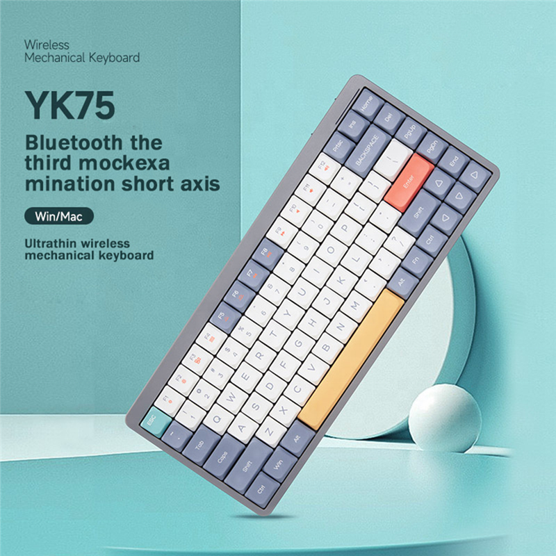 New YK75 Keyboard OUTEMU Low Switch Welding Connection 3 Modes BT/2.4G/Wired Mechanical Keyboard For Laptop Computer Keyboard