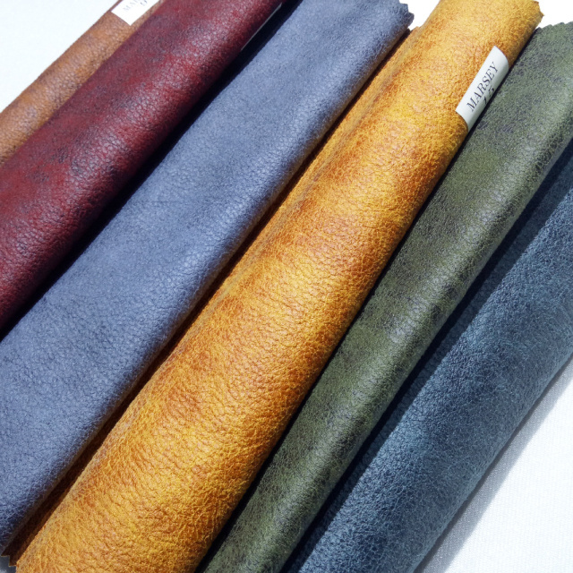 synthetic leather suede fabric 100% polyester glue embossed for sofa cover