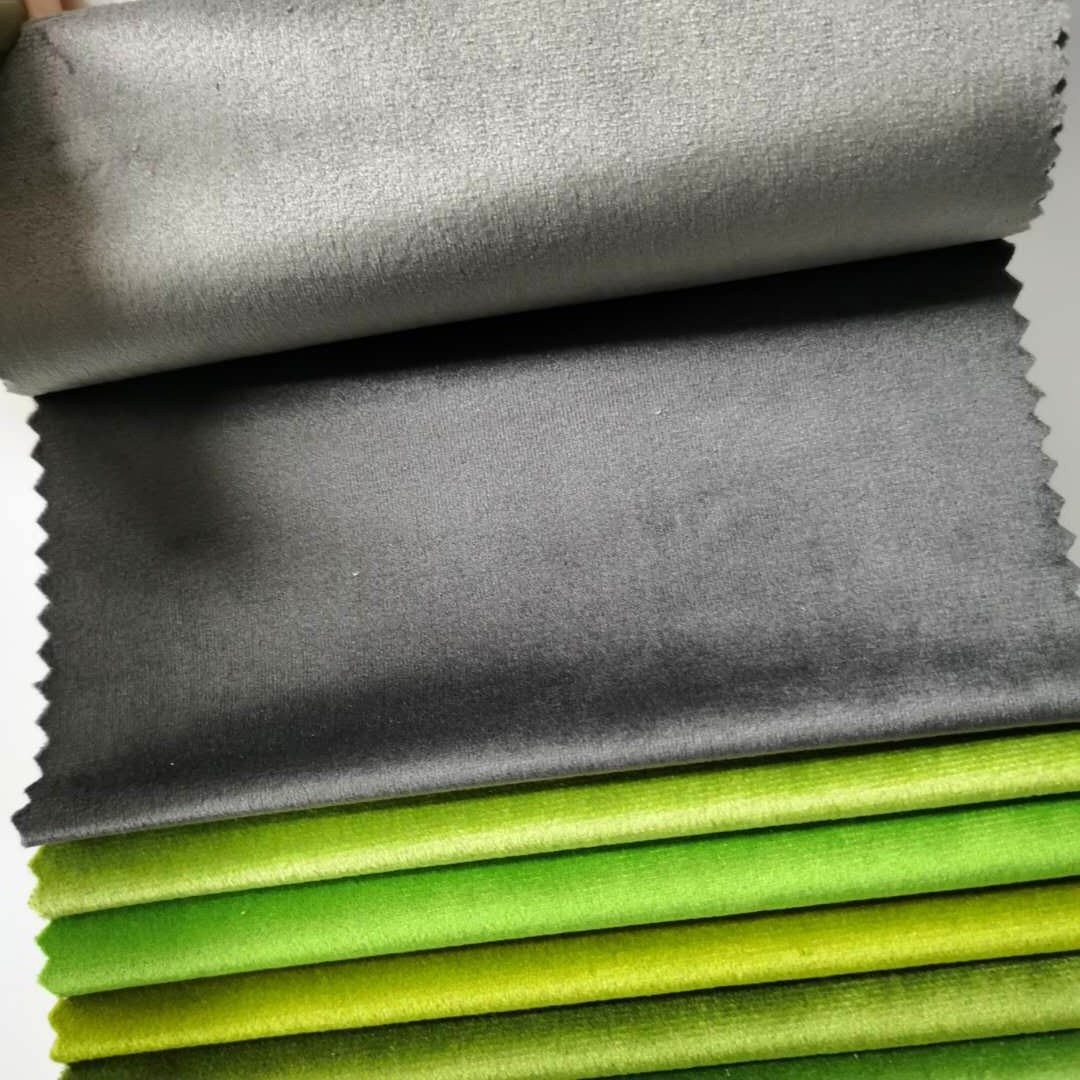 wholesale textile knitted Holland plain plush velvet sofa fabric tecido stoff kain