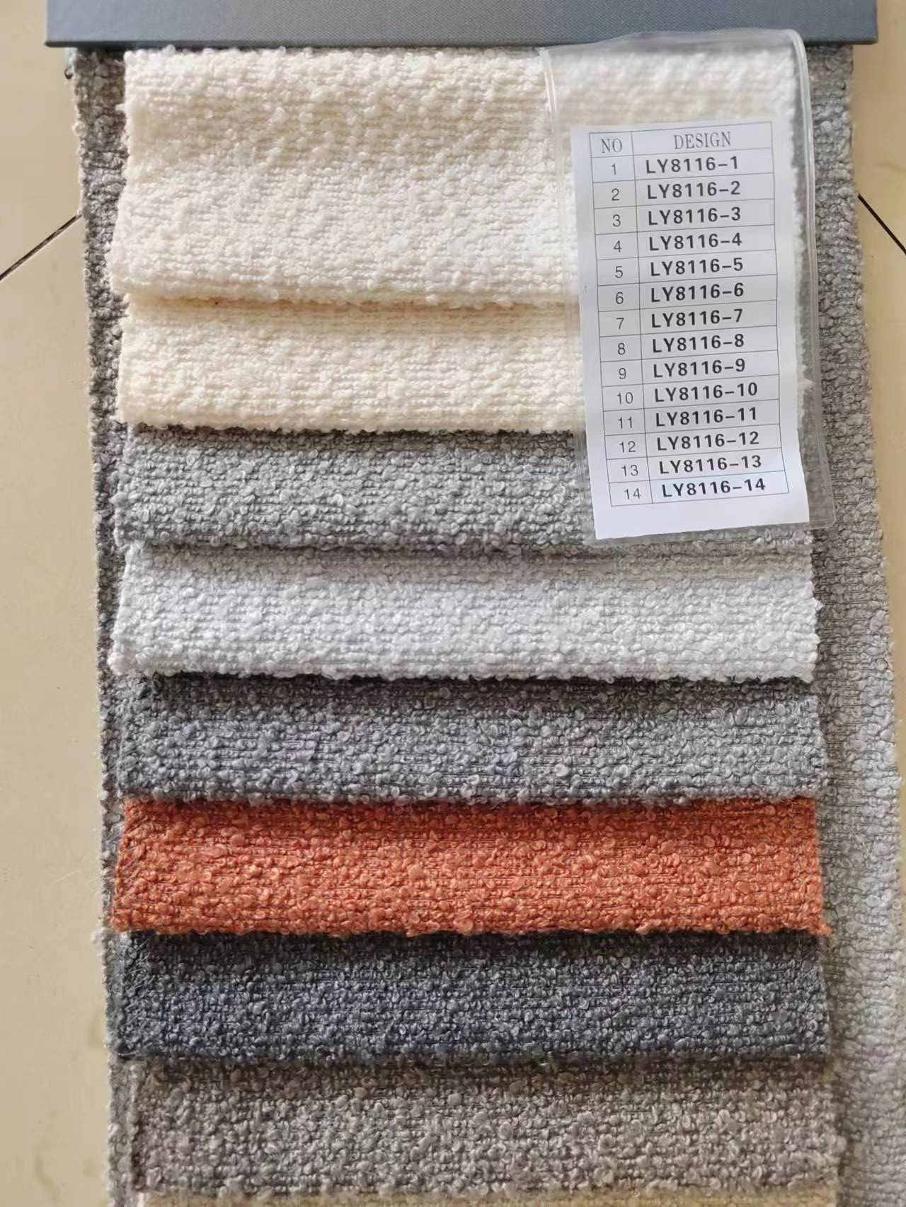 Upholstery Boucle Sofa  Fabricfaux sherpa lamb wool fabric polyester fleece gray fabric for furniture