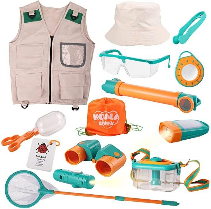 Outdoor Explorer Kit, Kids Camping Toys Gear Set, Bug Catching Kit for Toddlers Nature Exploration Kit