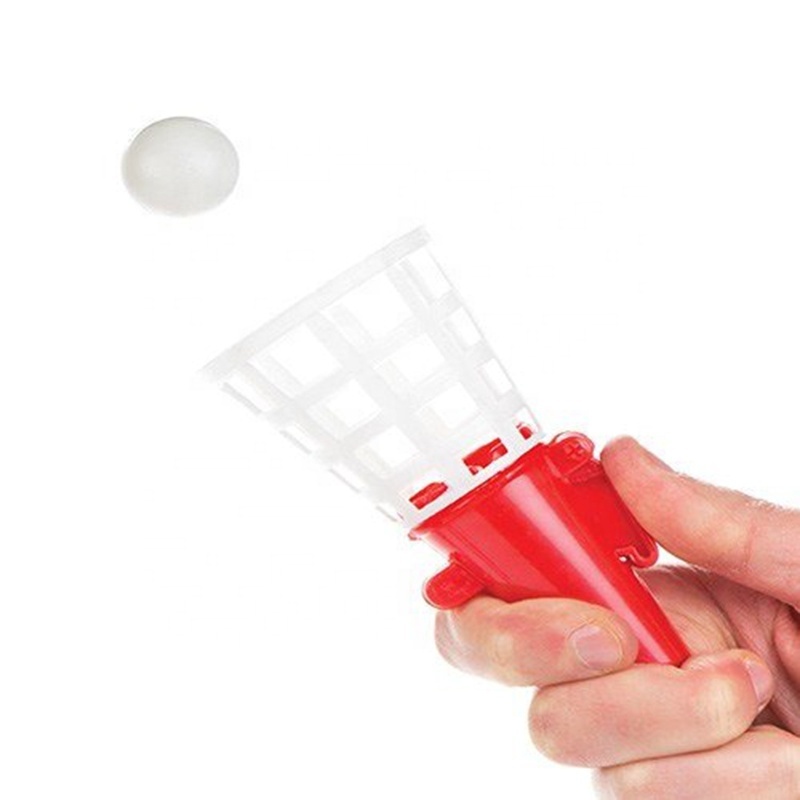 Funny Indoor and Outdoor Launch Toys Plastic Click and Catch Ball Pop Up Games for promotion