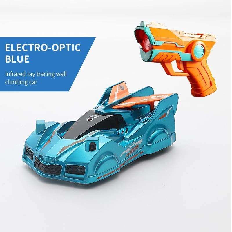 2023 New Design Children Infrared Laser Guided Wall Climbing Rc Cars for Kids Light Sensing Chaser Racing Stunt Car