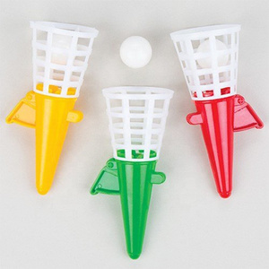 Funny Indoor and Outdoor Launch Toys Plastic Click and Catch Ball Pop Up Games for promotion