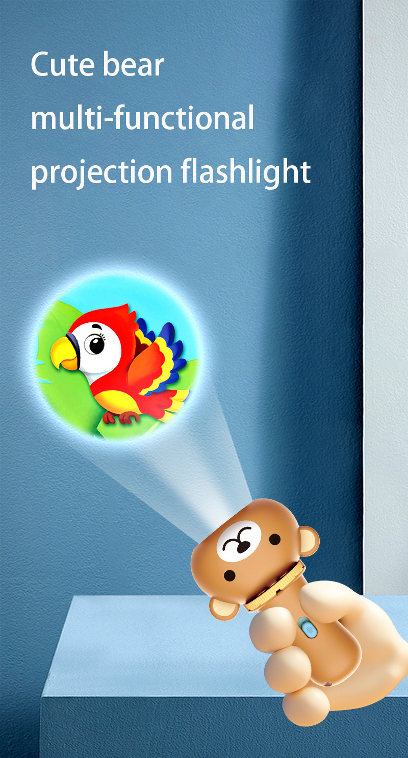 children early education cognitive toy multiple patterns marine projection flashlight