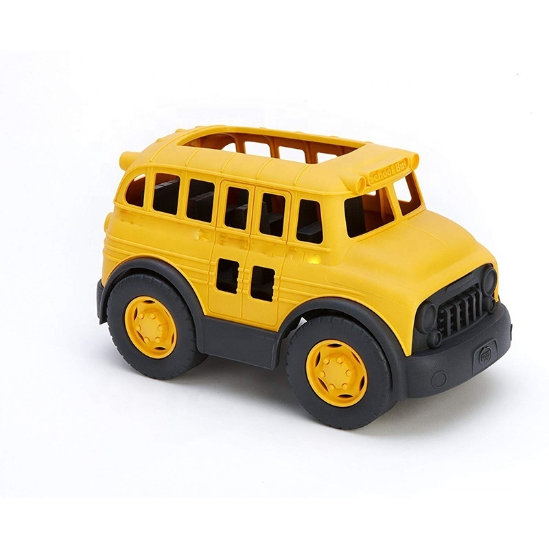 Phthalates Free Plastic Slide Yellow School Bus Toy for Kids Play