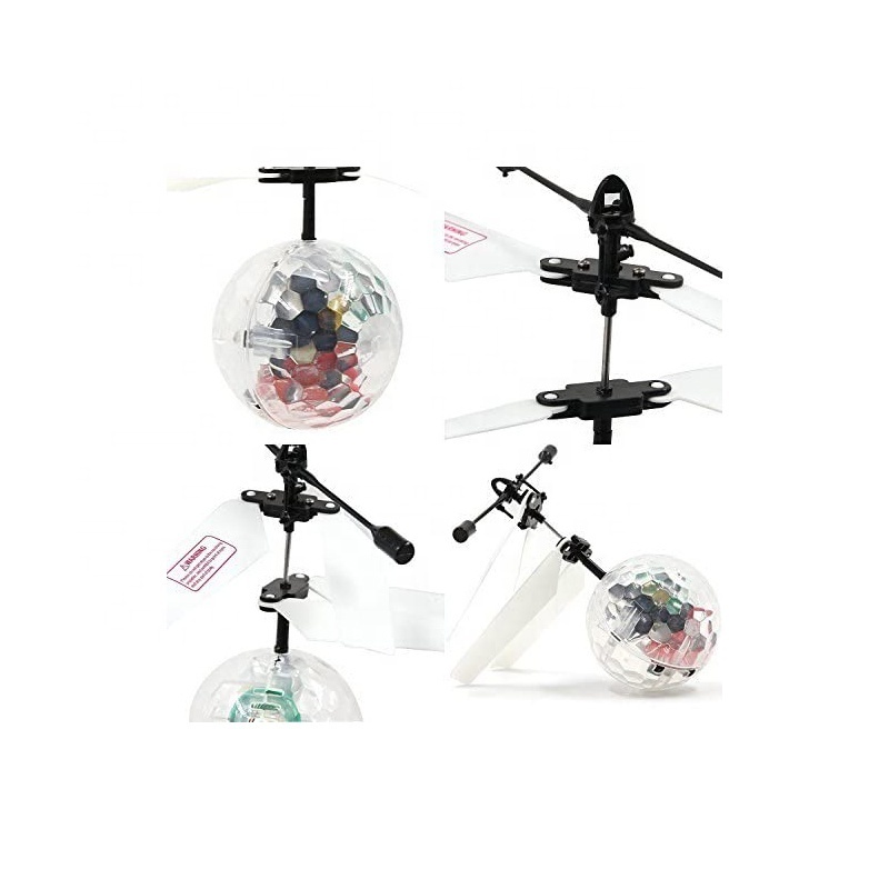 Flying Ball Built-in-Shinning LED Disco Light Induction Ball Mini Drones Hand Control Play Indoor Gifts for Kids Boy Girl