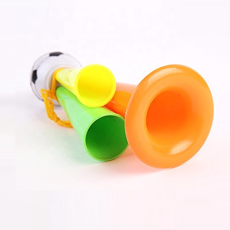 Promotional Plastic Small Football Horn Toy Trumpet for Kdis