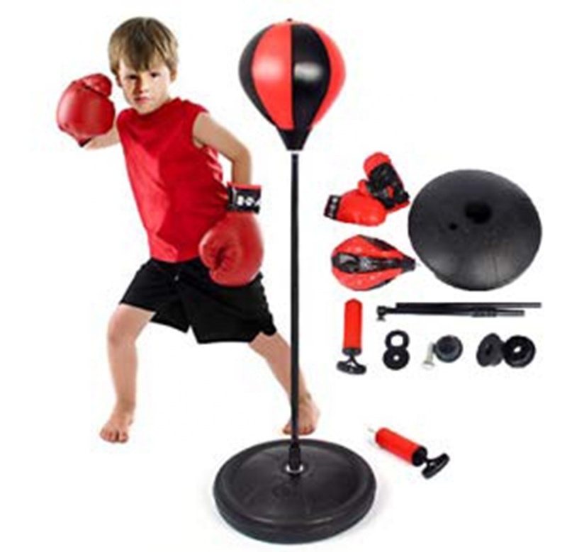 Adjustable Indoor Sport Boxing Set Punching ball Game Set Toy With Gloves for Kids