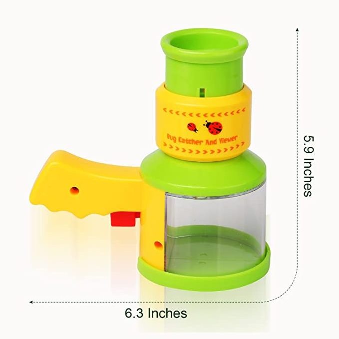 Children's Bug Catcher and Viewer Insect Magnifier Catcher + 2 Bug Tweezers Nature Exploration Microscope for Kids